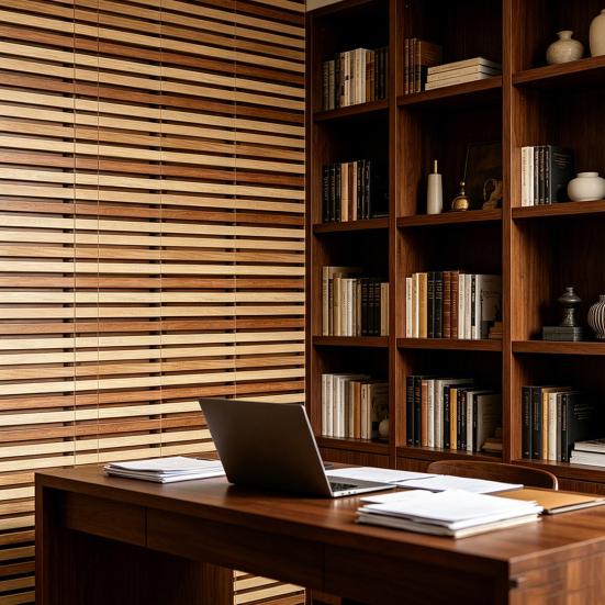 2 Pcs Peel And Wood Grating Stripe Stick Backsplash Tile Self-Adhesive Wallpaper Faux