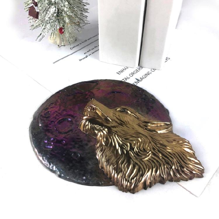 Semi-stereoscopic Wolf Mold DIY Ornaments Pendant Epoxy Resin Crafting Mold