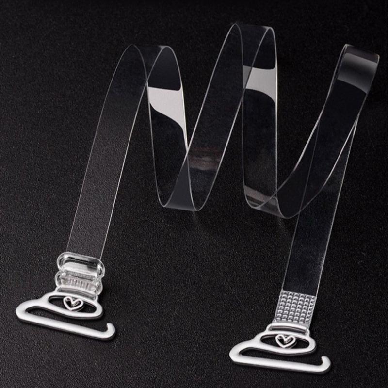 Women Non Slip Invisible Clear Bra Straps Ultra Thin Fit For Off Shoulder And One Collar Soft Transparent Bra Shoulder Straps