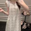 [With chest pad] Pure desire girl nightdress with chest pad summer women's pajamas, new models can be worn outside casual loungewear