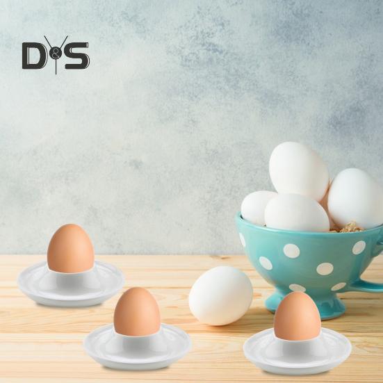 Eierhalter, BPA-freies, bruchsicheres Tablett mit Überlaufschutz und Löffelablage, Frühstücks-Ei-Organizer, Küchenbedarf