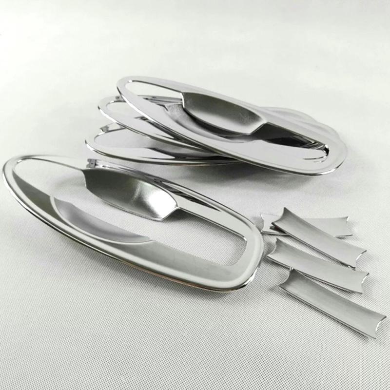 For Renault Kadjar 2016 2017 2018 Car Styling Exterior Door Handle Door Bowl Frame Cover Trim Protector Silver Chrome