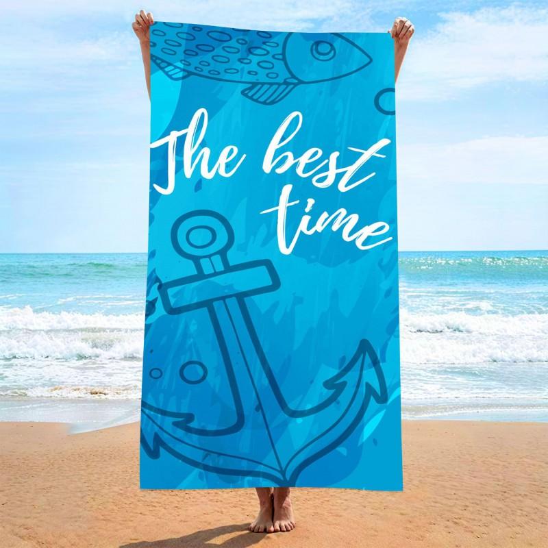 Ultra Absorbent Microfiber Beach Towel With Sea Turtle Print Quick Dry Large Size 70x140cm Pool Vacation Travel