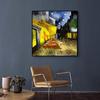 Van Gogh-café, terraza por la noche, reproducciones de pintura al óleo sobre lienzo, carteles e impresiones, imagen artística de pared para decoración de sala de estar