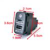 Car Red Light Dual USB TYPE-C PD Charger Adapter Phone Charger For Mitsubishi Outlander Lancer Pajero V73 V93 V97 Accessories
