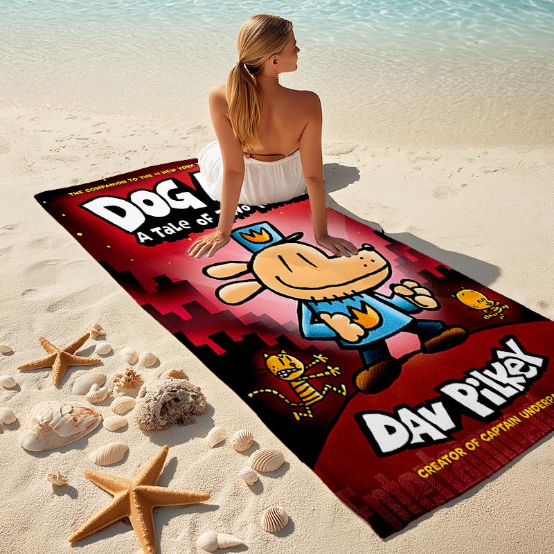 1pc DogMan2 Beach Towel, Comfortable and Thick, and Swimming/Bath/Picnic/Camping Towel, Suitable for Seaside Beaches