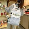 Schoolbag Korean version ins tie-dye college style junior high school student schoolbag large capacity casual simple versatile travel backpack