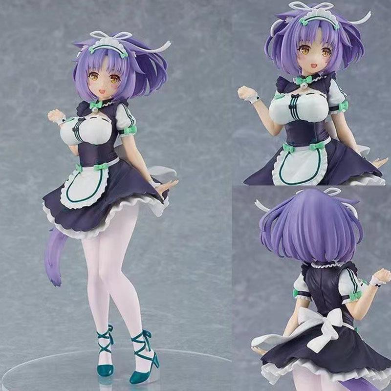 

2023 18cm NEKOPARA Maid Cinnamon Action Figure Collection Toys Christmas Gift Doll With Box фиолетовый