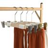 Wholesale Shops Customized Seamless Wooden Skirt Clips for Women's Adult Anti Slip Hangers Pants Dress Coat Suits Support Rack