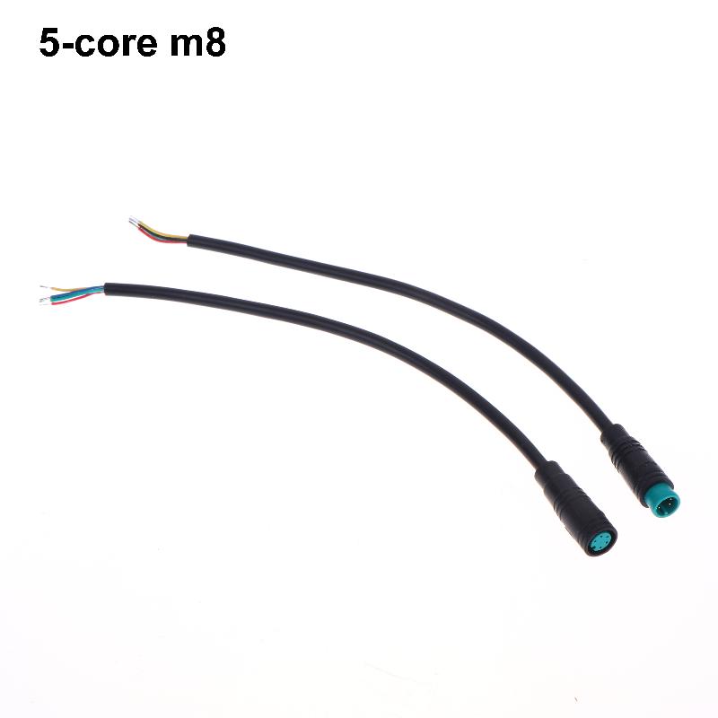 Black Ebike Accessories Optional Cable Base Connector Waterproof Connector 2/3/4/5/6Pin Cable Display Pin