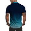 Digital Printed Polo Shirt Classic Simple Fashion Slim Business Casual Top Summer