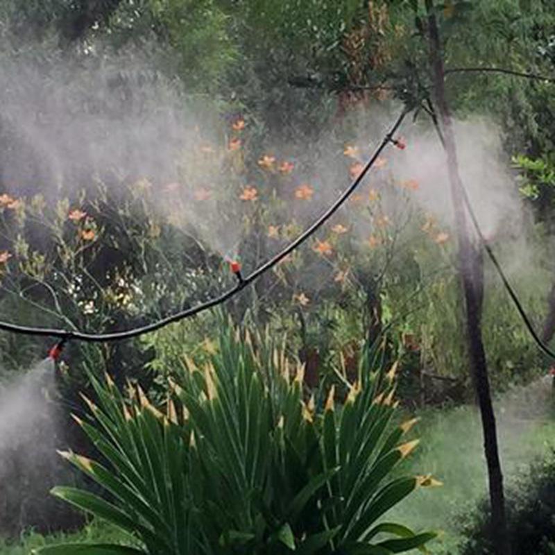 Hanging Misting Nozzle Fog Nozzle Hanging Anti Drip Misting Sprinkler Kits For 8/11 Hoses Mist Water Sprayer