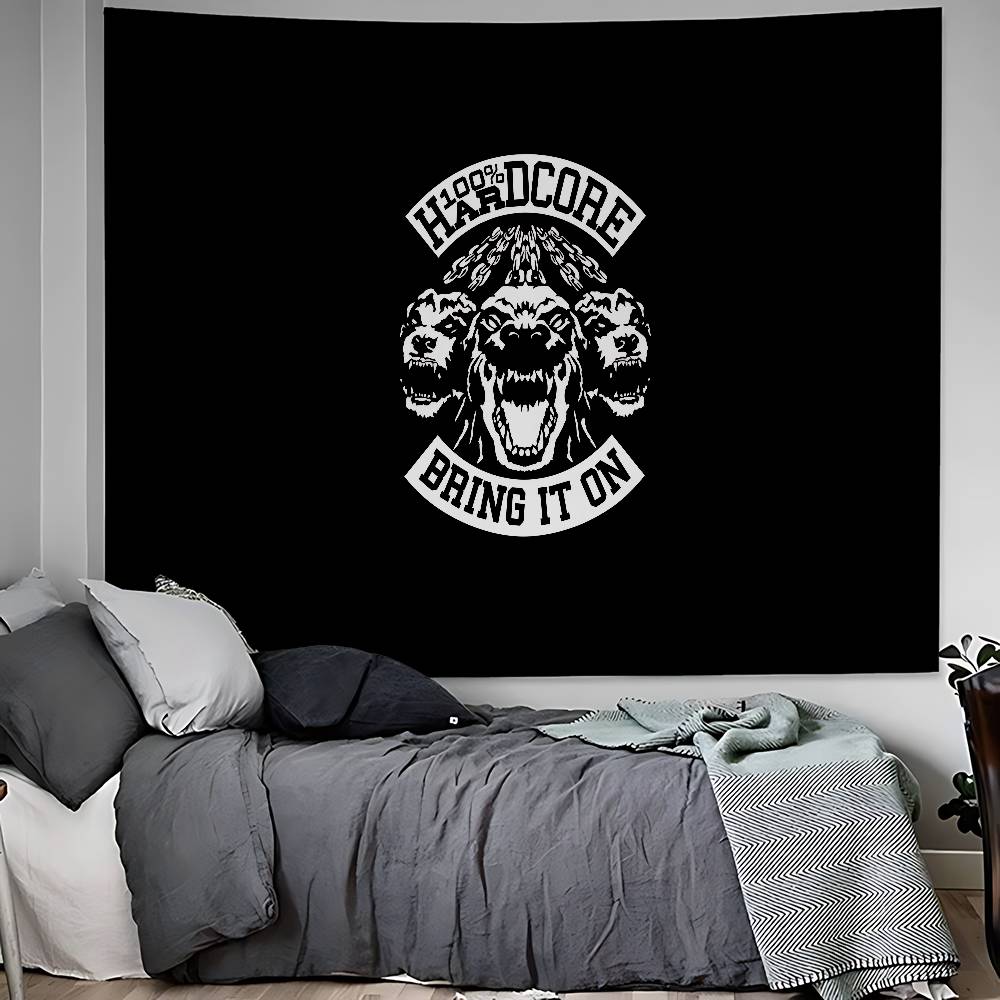 Bone Gabber 100 Hardcore Dog Hanging Bohemian Tapestry Hanging Tarot Hippie Wall Rugs Dorm Wall Hanging Home Decor