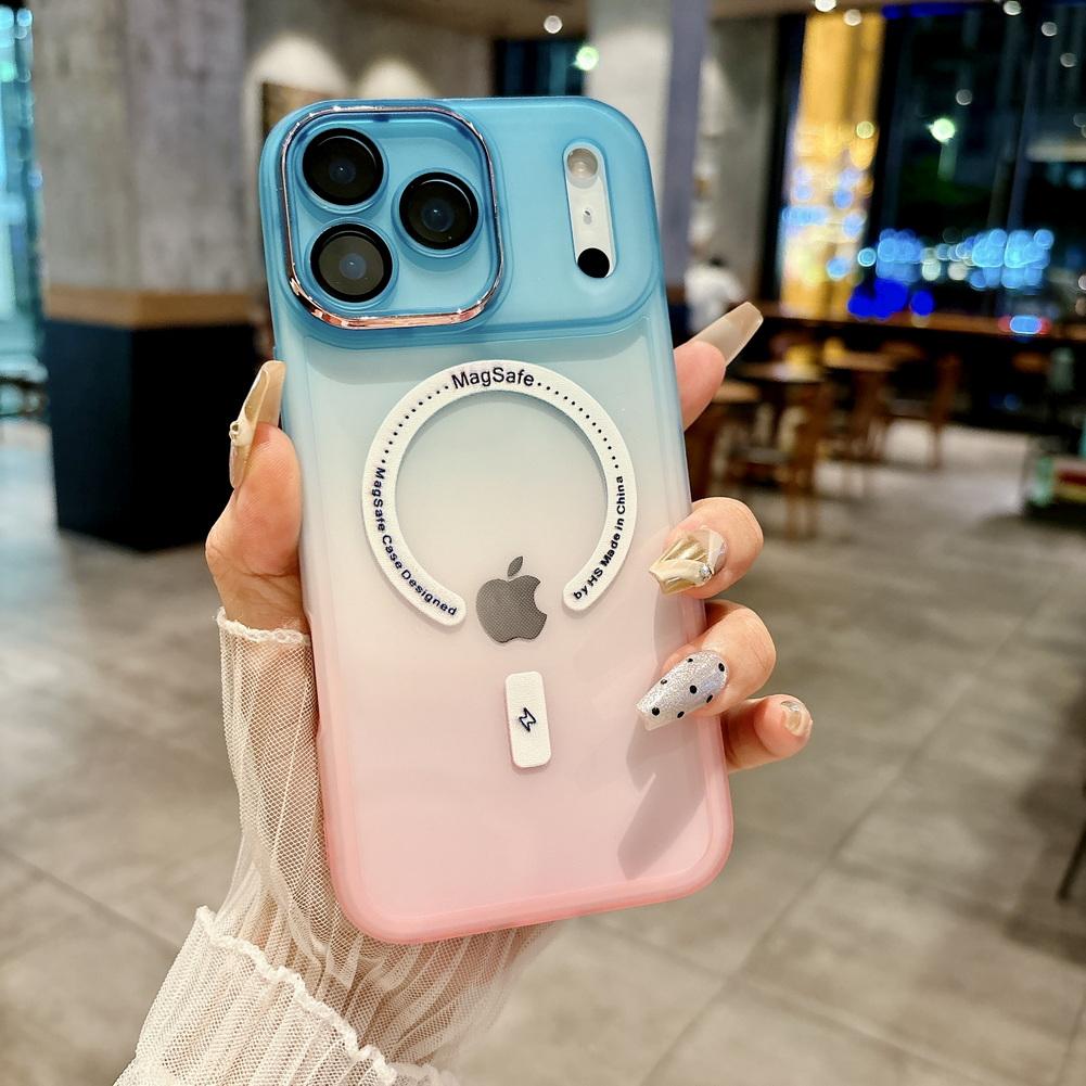 

Gradient Frosted Translucent MagSafe Magnetic Case For iPhone 17 Pro Max 17 Air 16 pro 15 + 14 13 12 11 Camera Protection Cover iPhone Air