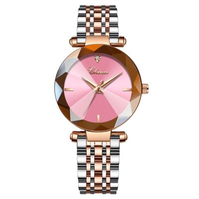 Women's Popular Waterproof Wrist Watch Cute Japanese Quartz Business Stainless Steel Watch Fashion Girlfriend Present Dial Crystal, ChenXi-L309
