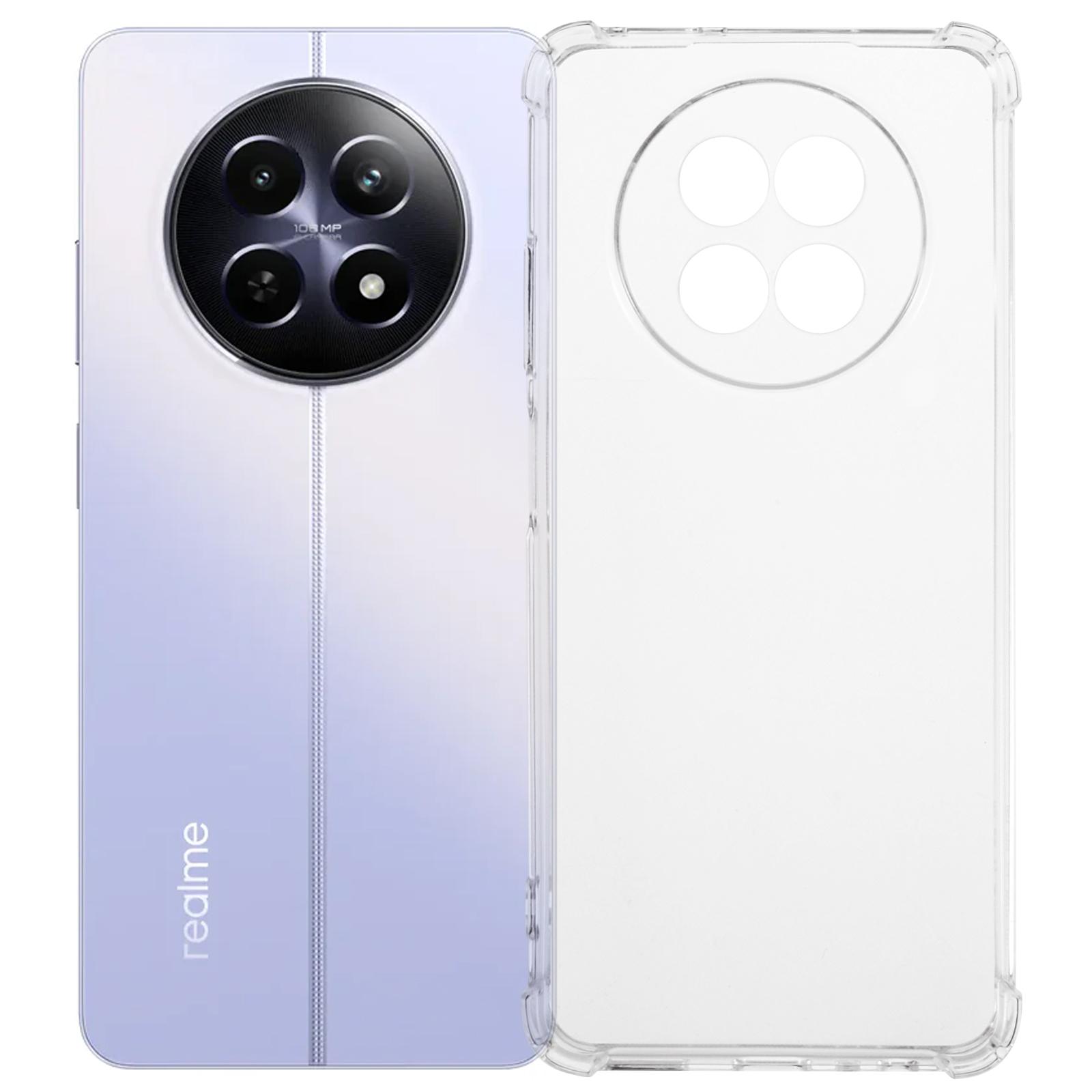 

Чехол для Realme 12 5G/12x 5G Противоударный Четыре угла Мягкий TPU Прозрачный Чехол для телефона A