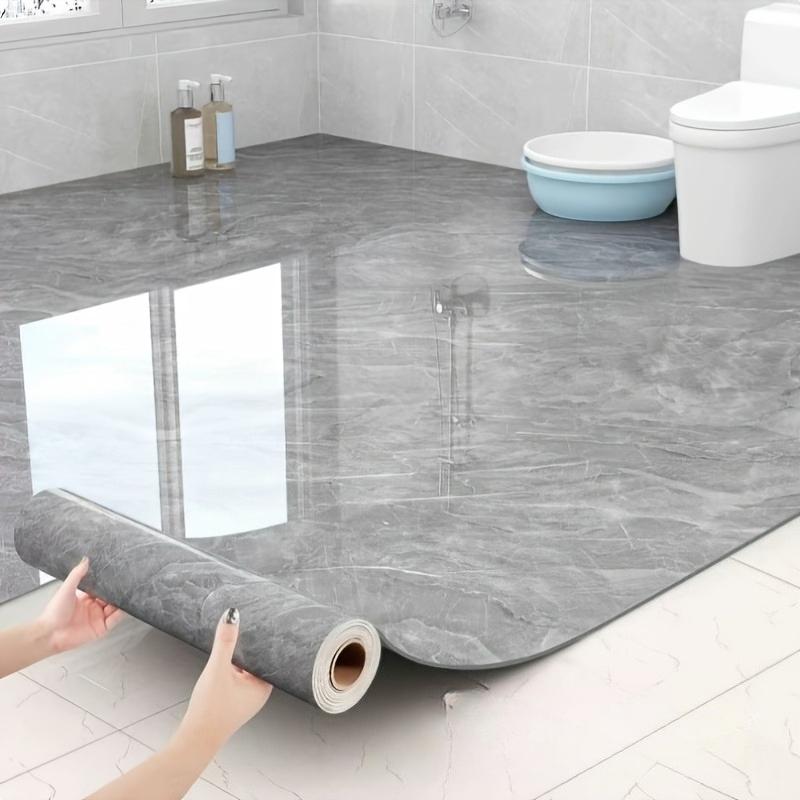 Tapet Autoadeziv Impermeabil de Lux Ușor cu Imitație de Marmură pentru Pardoseala Bucătăriei, Ușor de Dezlipit și Lipit, Folosit pentru Decorarea Casei, Bucătăriei, Băii