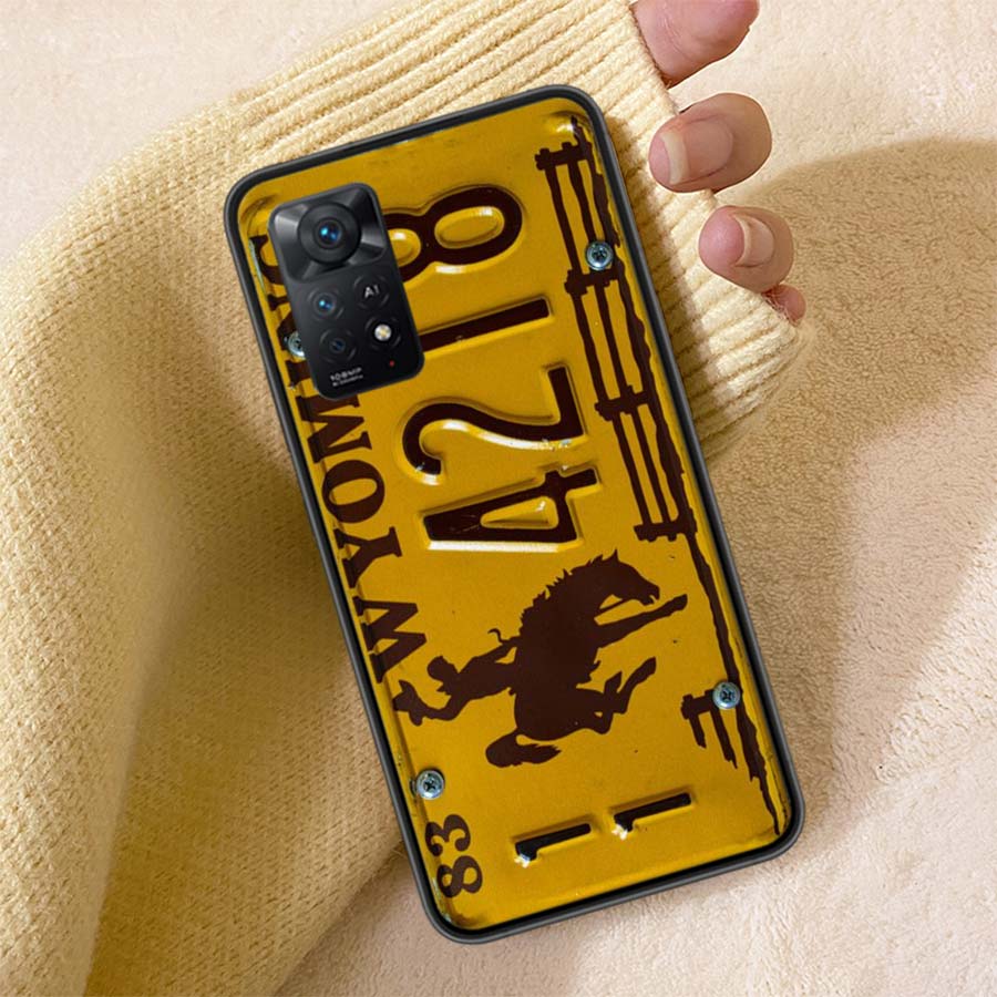 License New York Plate Number Phone Case For Redmi Note 13 14 15 Pro Plus 12 13C 12C 15C 9 10 10C 9T 9C 9A TPU Soft Cover Clear
