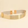 Bright Women Waist Belt Gold Elastic Cummerbunds Simple Waist Corset Belts  Party