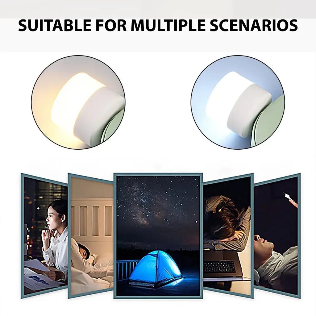 1-10Pcs Mini USB Night Light Warm White Eye Protection Book Reading Light USB Plug Computer Mobile Power Charging LED Night Lamp
