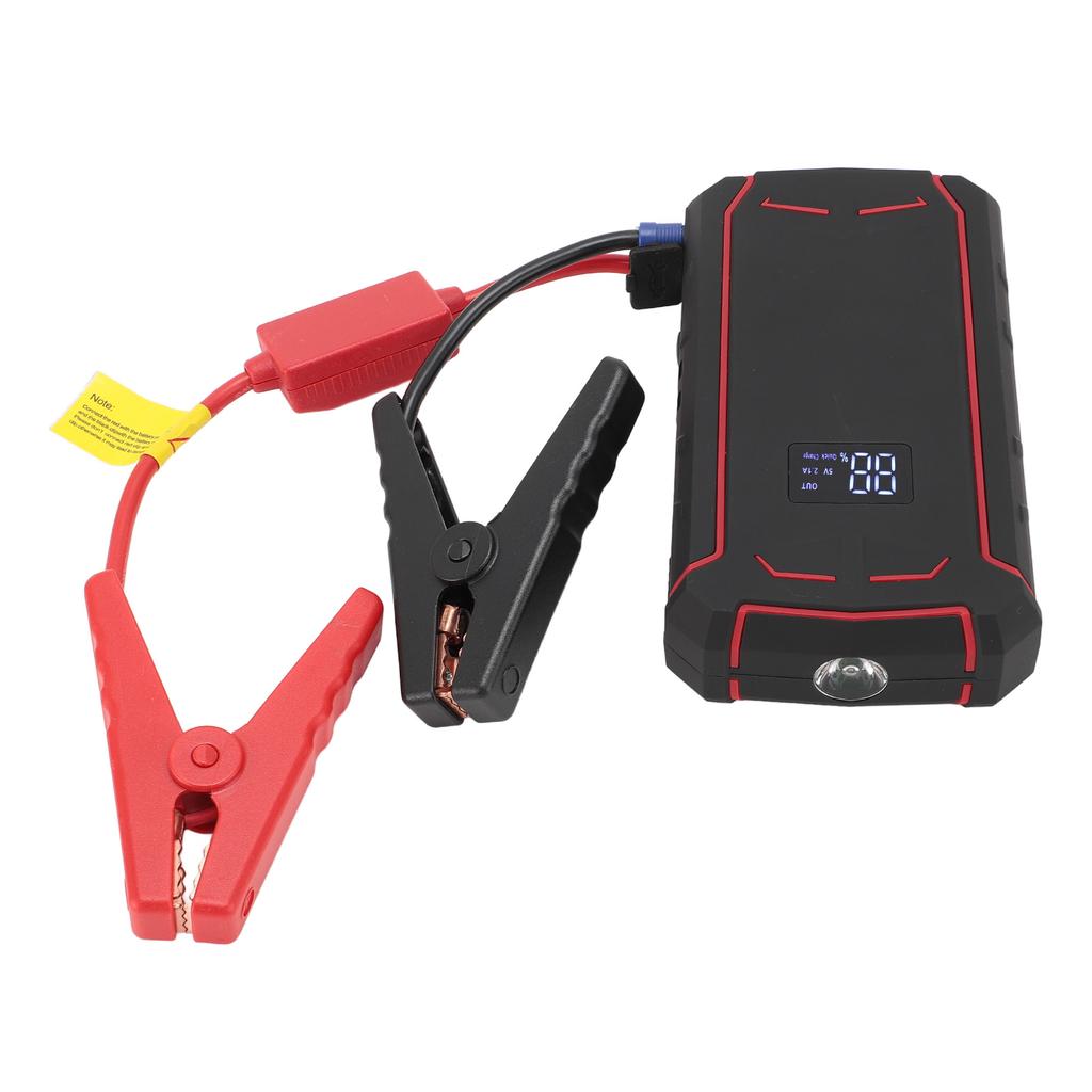 Portable Car Battery Jump Starter 600A 12V Gas 4.0L Diesel 2.5L Dual USB 12000mAh Power Bank