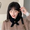 Cold Resistant Knit Triangular Scarve Solid Color False Collar Fashionable Neck Scarf  Female
