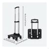 Gepäckwagen, Faltbarer Hand-Aluminiumlegierungs-Trolley mit Rollen, Tragbar für Haustiertransportbox,