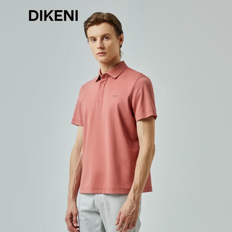 DIKENI Men s Silk Blend Short Sleeve Polo Shirt L