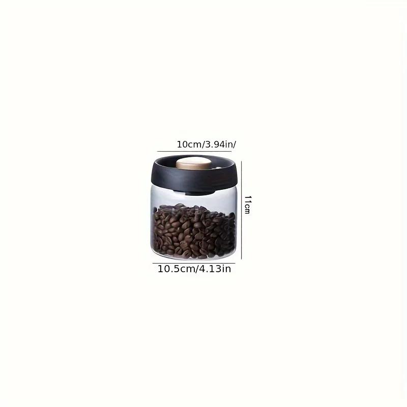 Coffee Beans Vacuum Sealed Jug Protect From Light Container Glass Airtight Canister Food Grains Candy Moisture-proof Storage Jar