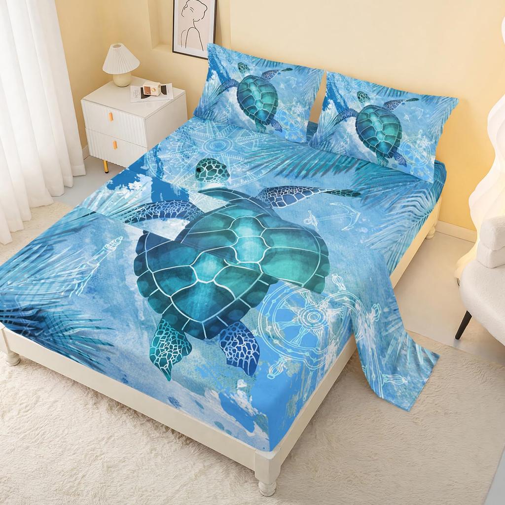 Cute Cartoon Panda Pattern Bed Hat Four-Piece Bedding Set Bedroom Dormitory Bedding Decoration