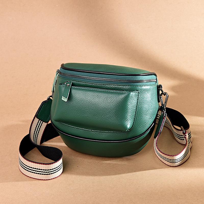 Genuine Leather Shoulder Bag for Women New Simple Casual and Fashionable Small Shoulder Bag for Women's Head Layer Cowhide Crossbody Bag