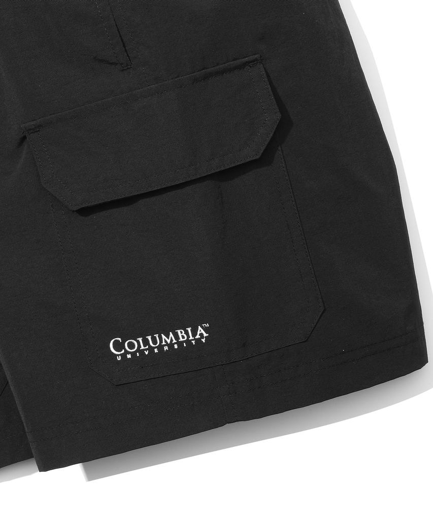 COLUMBIA UNIVERSITY Cu Signature Cargo Nylon Shorts Pants Black