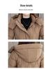 Women's Korean Style Waist-Hugging Cotton Coat with Detachable Hood - Mid-Length, Loose, Slimming, Cold-Proof Winter Outerwear