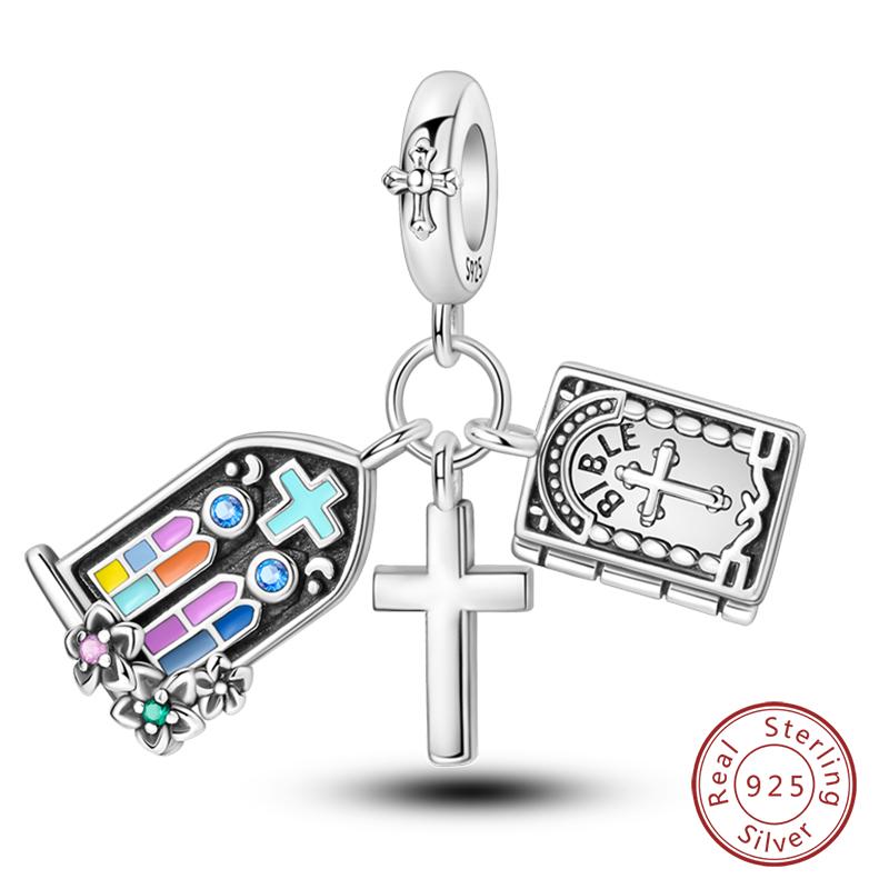 Copper Nossa Senhora Aparecida Dangle Charms Beads Fit Qikaola Original Bracelets Diy Jewelry Making For Women