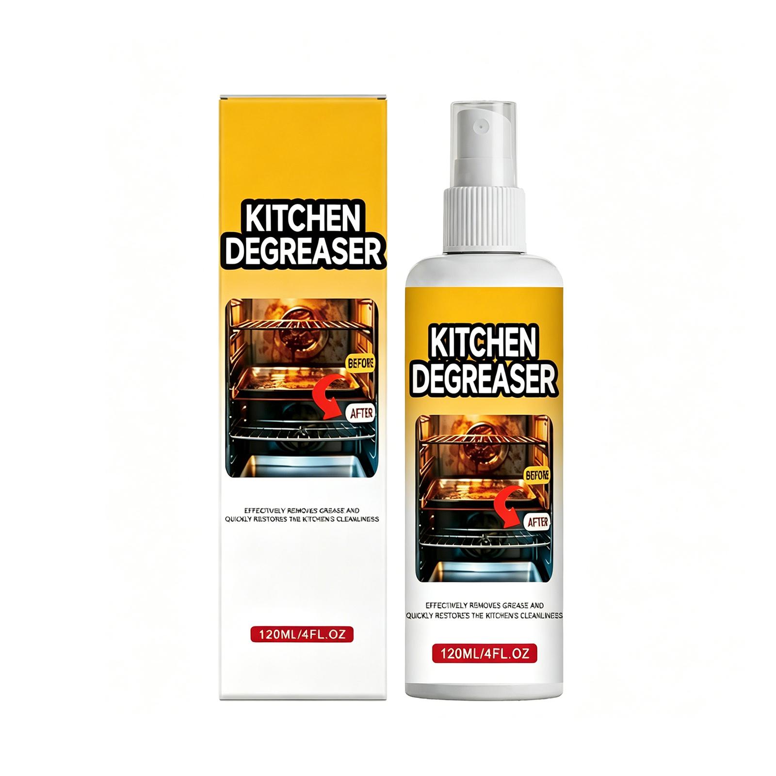 120ml Greasekiller Spray Grill Cleaner Heavy Duty Degreaser Kitchen Grease Cleaner Spray for Range Hood Stove Oven Countertop 1pc