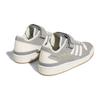 Adidas Originals Forum J Leather Suede Trendy Casual Durable Low-Top Skate Shoes Kids Sneakers Gray White HQ7159