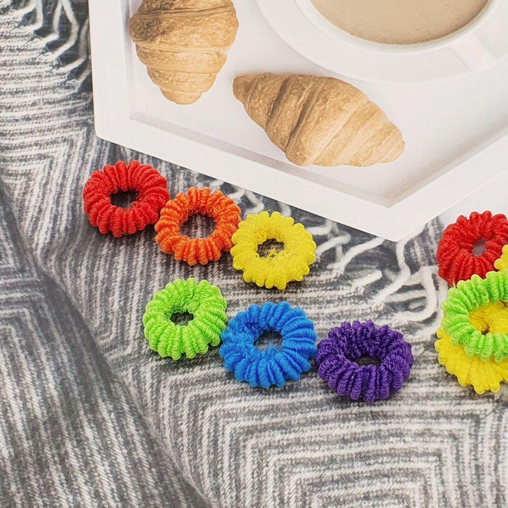 

Аксессуары для волос Резинки для волос большой вместимости Удобные резинки-воротнички Резинки для волос Повязки для волос 18 случайных смешанных цветов