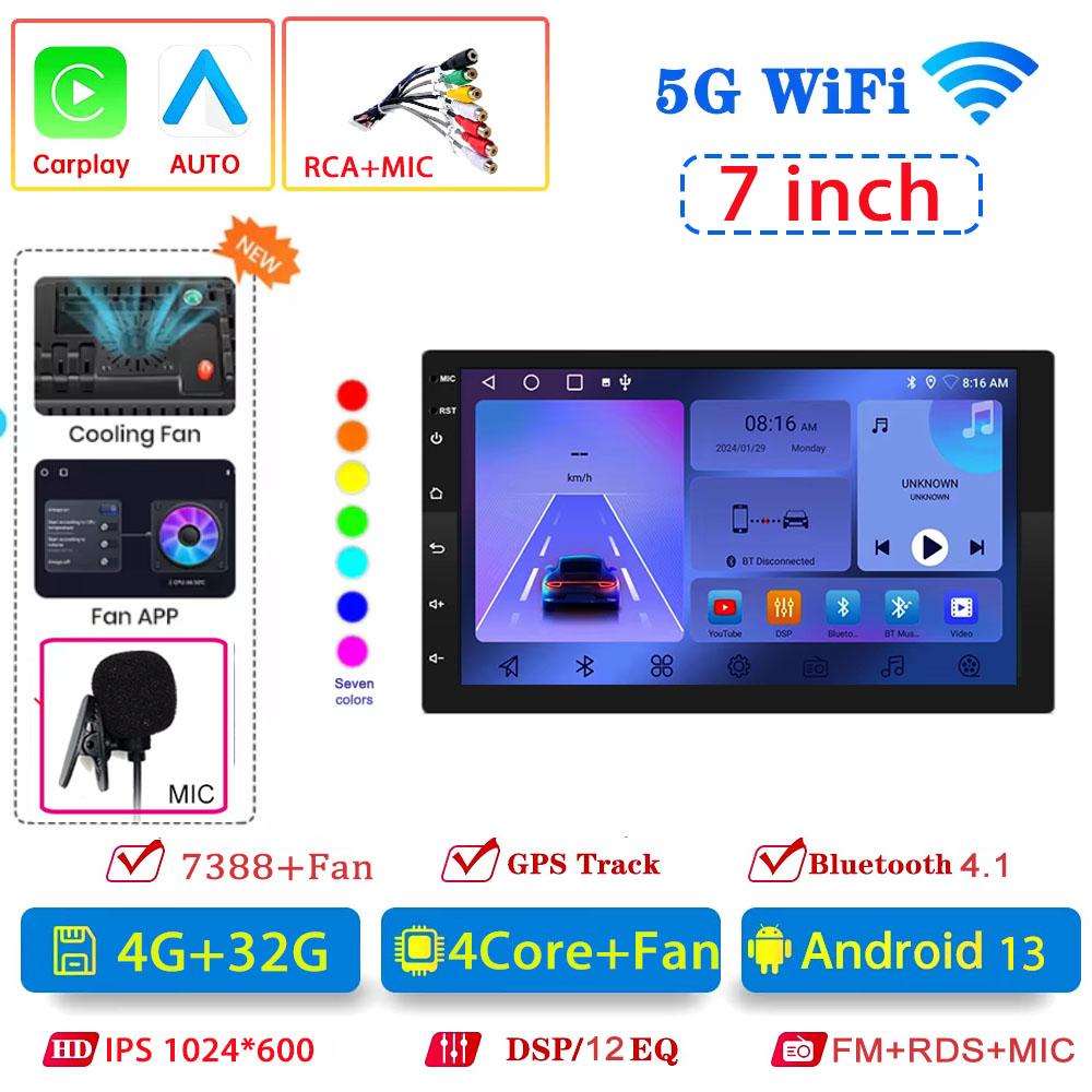 Car Android 4G 64G Multimedia Radio Carplay Auto Player GPS Navigation for Toyota Hyundai Nissan Kia LADA FIAT Jeep 7 9 10 Inch