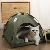 Summer Breathable Pet Cooling Mat Dog Bed Outdoor Portable Tent Foldable Indoor Crate Pad Washable Solid Color Simple Design