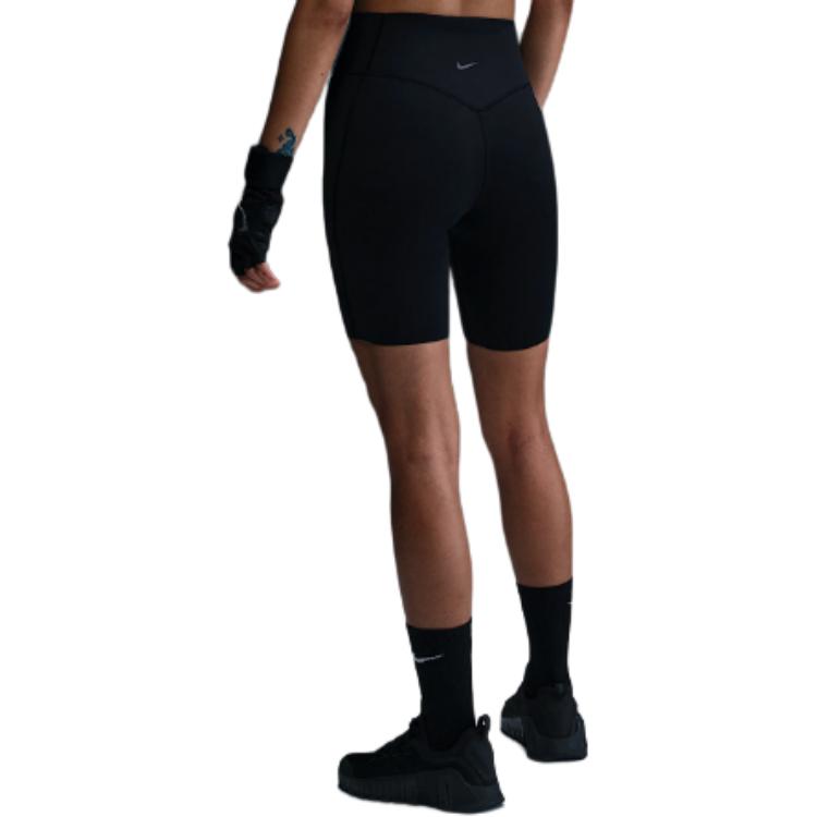 Nike Solid Color Elastic Waist Slim Fit Casual Shorts Women Shorts Black HQ6824010