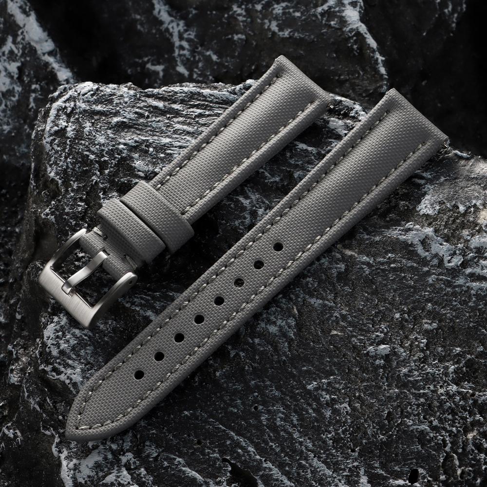 18 19 20mm 21mm 22mm Wodoodporny Wytrzymały Nylonowy Pasek do Zegarka Premium Pasek z Materiału Żaglowego Wytrzymały Nylonowy Bransoleta z Szybkim Mocowaniem Pasek na Nadgarstek