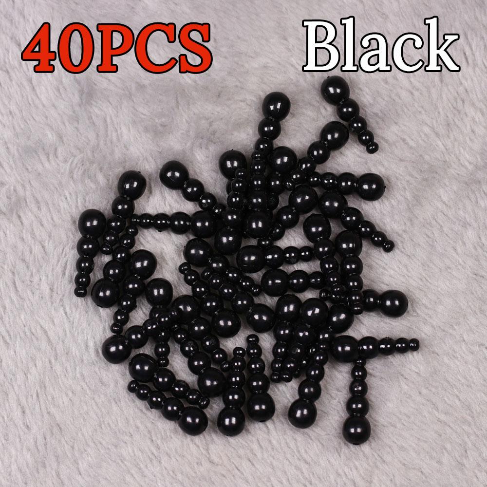 9 Colors Gourd Shaped Stacked Beads 1mm Hole Smooth Polished ABS DIY Walleye Bass Trout Spinner Rig 40/100PCS