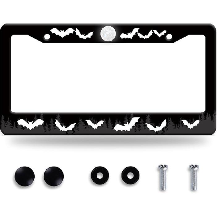 Butterfly License Plate Frame Beautiful Butterflies License Plate Stainless Steel Auto Parts With Screws Size 12.3" X 6.3" For Men Women