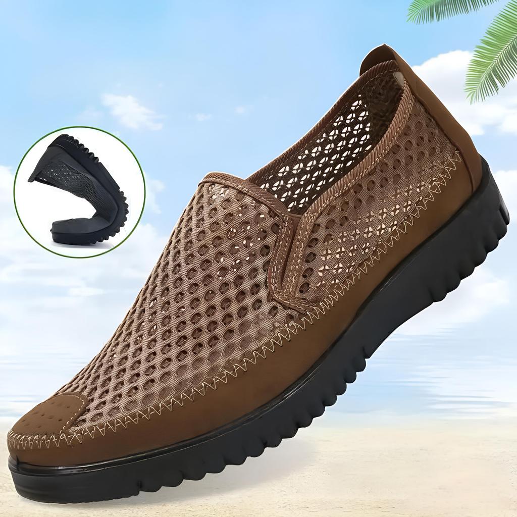 Old Beijing Cloth Shoes Net Shoes Work Non-slip Casual Mesh Sandals Soft Bottom Breathable Summer Lazy Shoes