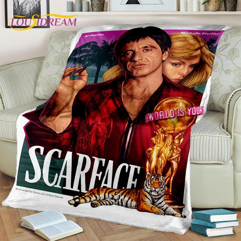 Scarface 3D Classics Movie Tony HD Blanket,Soft Throw Blanket for Home Bedroom Bed Sofa Picnic Travel Office Cover Blanket Kids