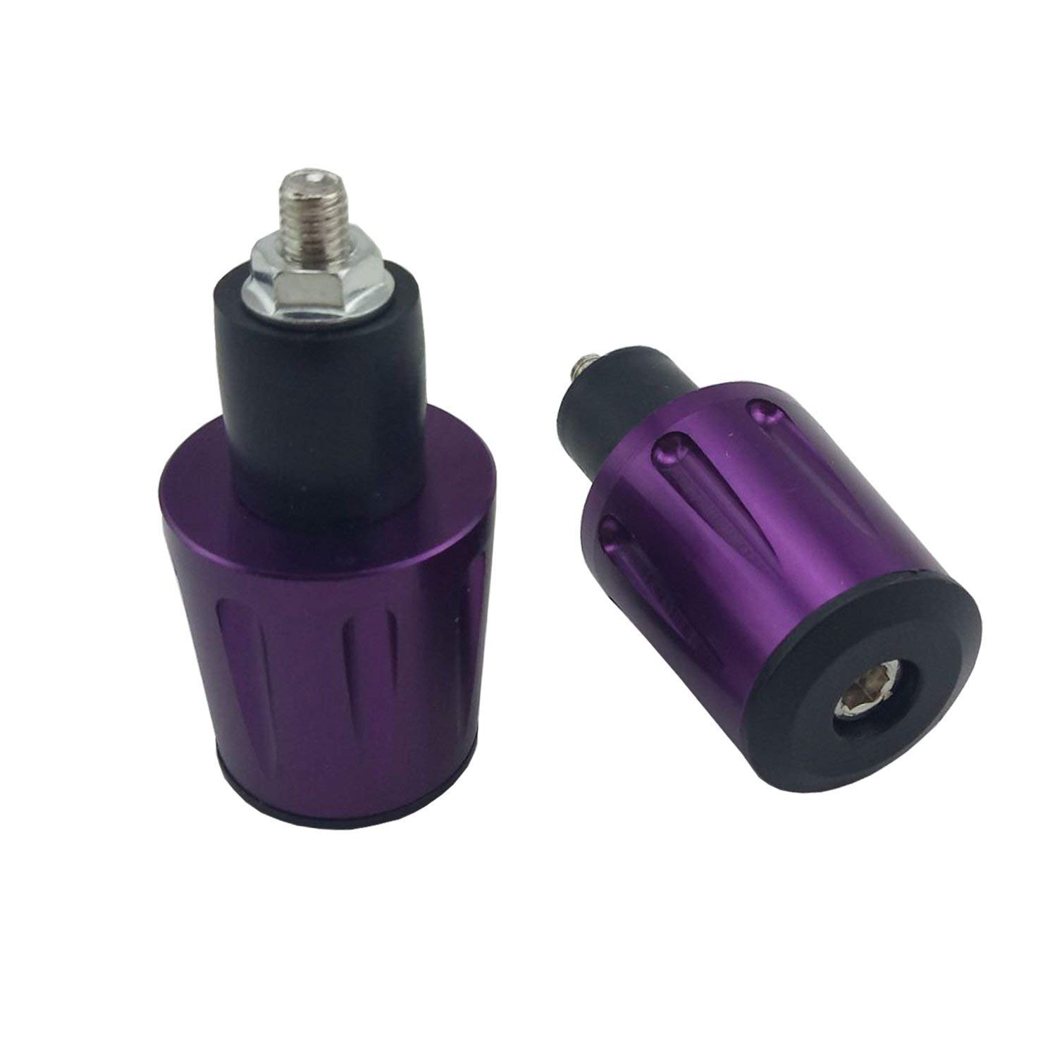 

Szmsmy Bike Motorcycle Universal Handlebar End Plug Grip End Anti Vibration CNC Aluminum 22.2mm 7/8 Set of 2 (Purple) фіолетовий