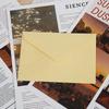 Retro Linen Texture Love Letter Set: Western Style Triangular Envelopes with Specialty Storage