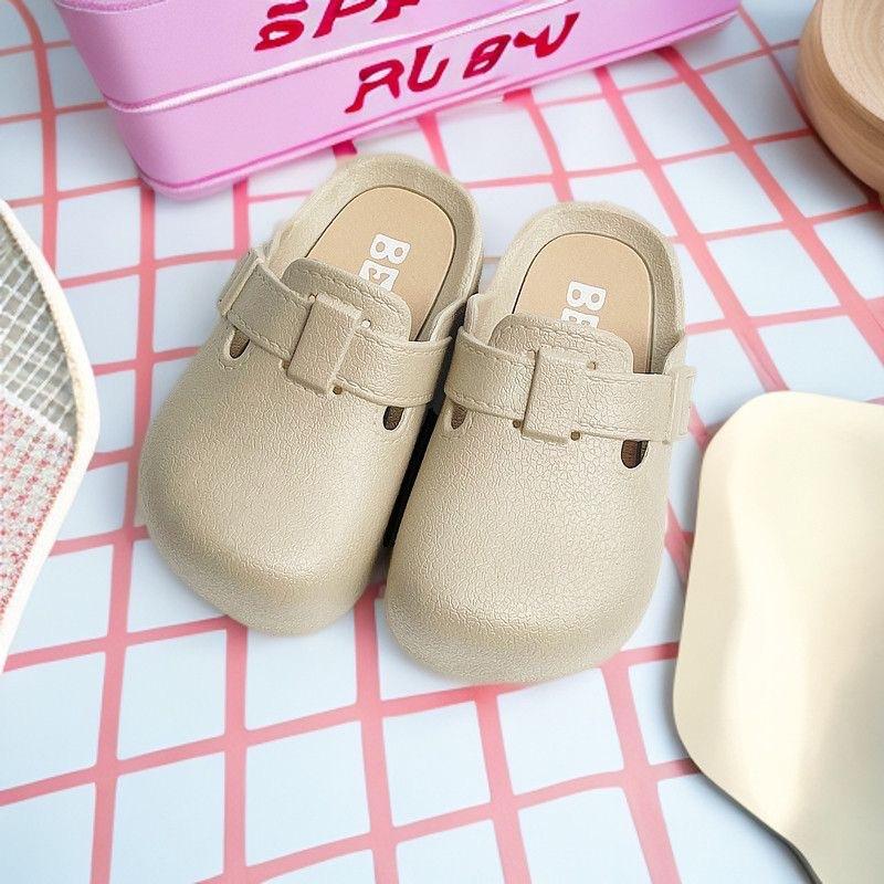 

Новые детские тапочки-баотоу для девочек и детские полутапочки для малышей 24-25 бежевый