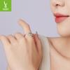 Delicate Plum Blossom Open Ring S925 Sterling Silver High Purity Elegant Flower Ring Jewelry Women