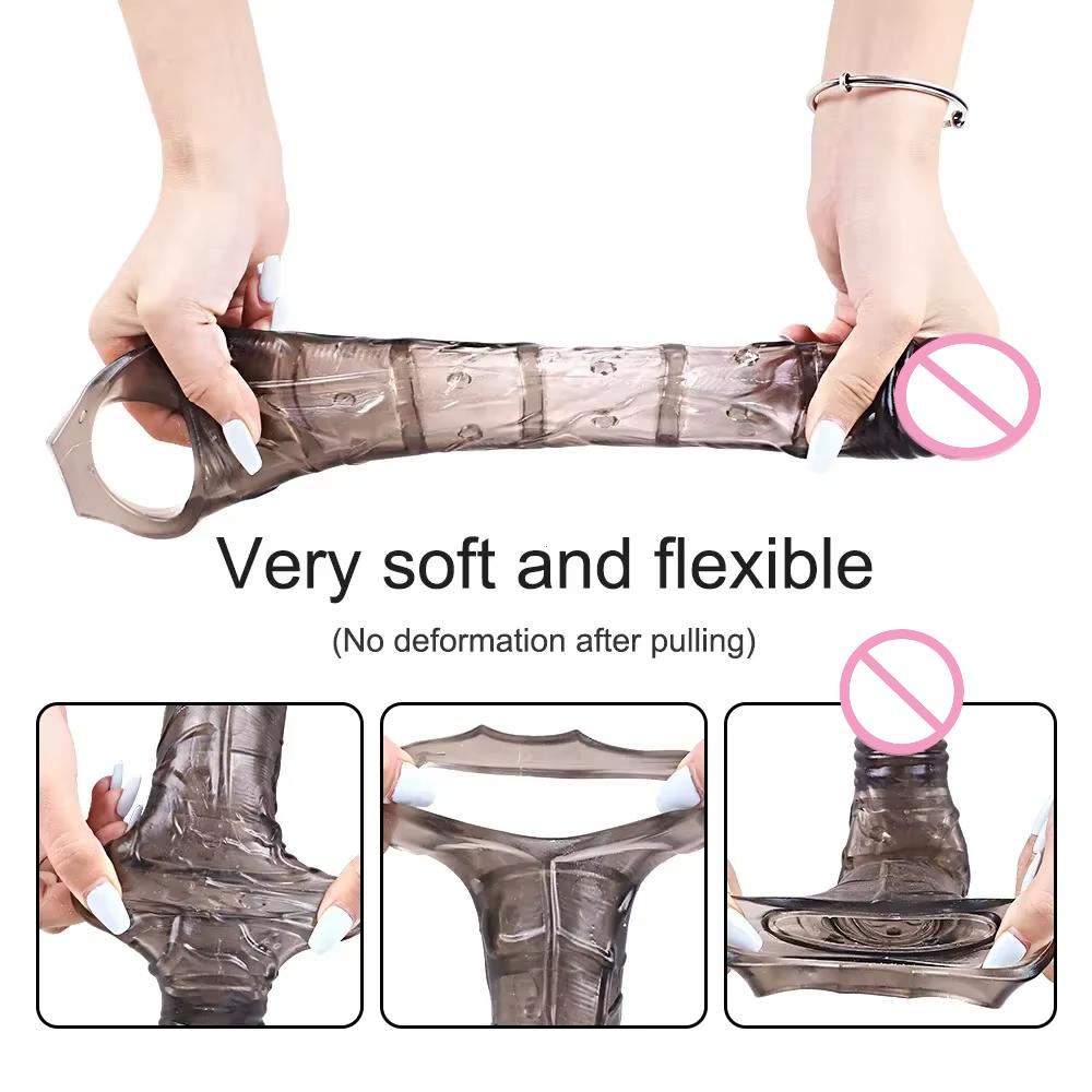 Penis Extender Sex Tooys for Man Vibrator Sex Toys 18 Erection Ring for Men Men's Special Condom Cock Sleeve for Penis